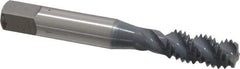 OSG - 3/8-16 UNC 3 Flute 2B Bottoming Spiral Flute Tap - High Speed Steel, elektraLUBE Finish, 2-15/16" OAL, Right Hand Flute, Right Hand Thread, H5, Series 107 - Exact Industrial Supply
