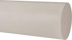 Made in USA - 1' Long, 5" Diam, Polypropylene Plastic Rod - Natural (Color) - Industrial Tool & Supply