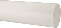 Made in USA - 3' Long, 6" Diam, Polypropylene Plastic Rod - Natural (Color) - Industrial Tool & Supply