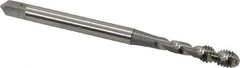 OSG - #4-40 UNC, 2 Flute, 50° Helix, Bottoming Chamfer, Bright Finish, High Speed Steel Spiral Flute STI Tap - Right Hand Flute, 1-7/8" OAL, 0.141" Shank Diam, 9/16" Thread Length - Exact Industrial Supply