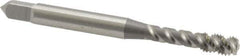 OSG - #8-32 UNC, 3 Flute, 50° Helix, Bottoming Chamfer, Bright Finish, High Speed Steel Spiral Flute STI Tap - Right Hand Flute, 2-1/8" OAL, 0.22" Shank Diam, 3/4" Thread Length - Exact Industrial Supply