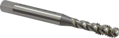 OSG - #10-24 UNC, 3 Flute, 50° Helix, Bottoming Chamfer, Bright Finish, High Speed Steel Spiral Flute STI Tap - Right Hand Flute, 2-3/8" OAL, 0.255" Shank Diam, 7/8" Thread Length - Exact Industrial Supply