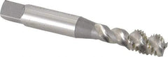 OSG - 5/16-18 UNC, 3 Flute, 50° Helix, Bottoming Chamfer, Bright Finish, High Speed Steel Spiral Flute STI Tap - Right Hand Flute, 2-23/32" OAL, 0.381" Shank Diam, 1-1/8" Thread Length - Exact Industrial Supply