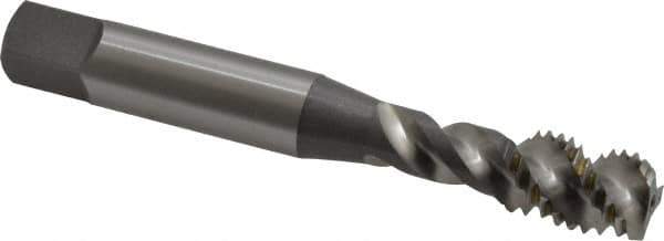 OSG - 5/16-18 UNC, 3 Flute, 50° Helix, Bottoming Chamfer, Bright Finish, High Speed Steel Spiral Flute STI Tap - Right Hand Flute, 2-23/32" OAL, 0.381" Shank Diam, 1-1/8" Thread Length - Exact Industrial Supply