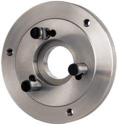 Buck Chuck Company - Adapter Back Plate for 6" Diam Self Centering Lathe Chucks - D1-4 Mount, 1.8" Through Hole Diam, 4.906mm ID, 6-1/2" OD, 0.714" Flange Height, Steel - Industrial Tool & Supply
