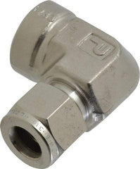 Parker - 1/2" OD, Stainless Steel Female Elbow - -425 to 1,200°F, 1-1/16" Hex, Comp x FNPT Ends - Industrial Tool & Supply