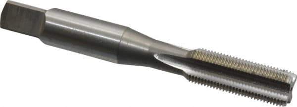 OSG - 3/8-32 UNEF 4 Flute Bright Finish High Speed Steel Straight Flute Standard Hand Tap - Bottoming, Right Hand Thread, 2-15/16" OAL, 1-1/4" Thread Length, H3 Limit, Oversize - Exact Industrial Supply
