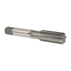OSG - 5/8-24 UNEF 6 Flute Bright Finish High Speed Steel Straight Flute Standard Hand Tap - Bottoming, Right Hand Thread, 3-13/16" OAL, 1-13/16" Thread Length, H3 Limit, Oversize - Exact Industrial Supply