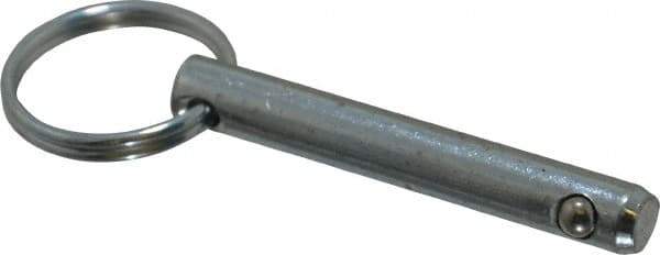 Gibraltar - 5/16" Pin Diam, 2" Long, Zinc Plated Steel Ball Lock Hitch Pin - 1-5/8" Usable Length - Industrial Tool & Supply