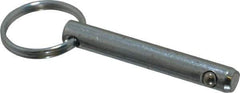 Gibraltar - 5/16" Pin Diam, 2" Long, Zinc Plated Steel Ball Lock Hitch Pin - 1-5/8" Usable Length - Industrial Tool & Supply