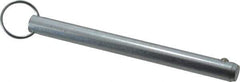 Gibraltar - 1/2" Pin Diam, 5-1/2" Long, Zinc Plated Steel Ball Lock Hitch Pin - 5" Usable Length - Industrial Tool & Supply