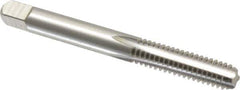 OSG - 1/4-20 UNC 3B 4 Flute Oxide Finish High Speed Steel Straight Flute Standard Hand Tap - Bottoming, Left Hand Thread, 2-1/2" OAL, H3 Limit - Exact Industrial Supply