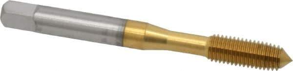 OSG - 1/4-28 UNF H4 Thread Limit Plug Thread Forming Tap - Cobalt, TiN Finish, 2-1/2" OAL, 1" Thread Length, Right Hand Thread, Series HY-PRO NRT - Exact Industrial Supply