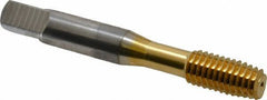 OSG - 3/8-16 UNC H5 Thread Limit Plug Thread Forming Tap - Cobalt, TiN Finish, 2-15/16" OAL, 1-1/4" Thread Length, Right Hand Thread, Series HY-PRO NRT - Exact Industrial Supply
