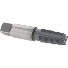 OSG - 1/8-27 NPT Thread, 4 Flute Standard Pipe Tap - 2-1/8" OAL, 3/4" Thread Length, 7/16" Shank Diam, elektraLUBE Finish, High Speed Steel - Exact Industrial Supply