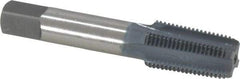 OSG - 1/8-27 NPT Thread, 4 Flute Standard Pipe Tap - 2-1/8" OAL, 3/4" Thread Length, 5/16" Shank Diam, elektraLUBE Finish, High Speed Steel - Exact Industrial Supply