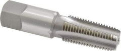 OSG - 1/4-18 NPTF Thread, 4 Flute Standard Pipe Tap - 2-7/16" OAL, 1-1/16" Thread Length, 9/16" Shank Diam, Bright Finish, High Speed Steel - Exact Industrial Supply