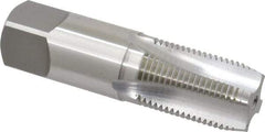 OSG - 3/8-18 NPS Thread, 4 Flute Standard Pipe Tap - 2-9/16" OAL, 1-1/16" Thread Length, 0.7" Shank Diam, Bright Finish, High Speed Steel - Exact Industrial Supply