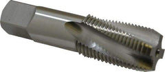 OSG - 1/2-14 NPT, 15° Helix, 4 Flutes, Bottoming Chamfer, Bright Finish, High Speed Steel, Spiral Flute Pipe Tap - Right Hand Flute, 11/16" Shank Diam, 1-3/8" Thread Length, 0.4687" Projection, 0.515" Square Size, - Industrial Tool & Supply