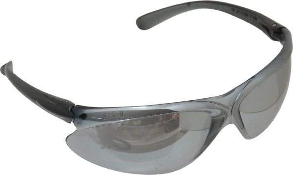 Honeywell - Silver Mirror Lenses, Frameless Safety Glasses - Scratch Resistant, Plastic Frame, Size Universal, Wrap Around - Industrial Tool & Supply