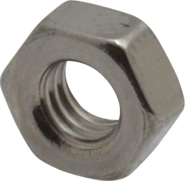 Value Collection - M4x0.70 Metric Coarse Stainless Steel Right Hand Hex Nut - 7mm Across Flats, 3.2mm High, Uncoated - Industrial Tool & Supply
