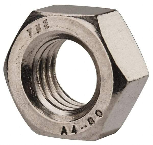 Value Collection - M14x2.00 Metric Coarse Stainless Steel Right Hand Hex Nut - 22mm Across Flats, 11mm High, Uncoated - Industrial Tool & Supply