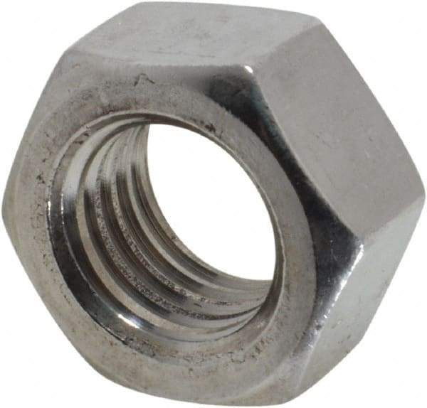 Value Collection - M16x2.00 Metric Coarse Stainless Steel Right Hand Hex Nut - 24mm Across Flats, 13mm High, Uncoated - Industrial Tool & Supply