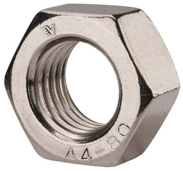 Value Collection - M24x3.00 Metric Coarse Stainless Steel Right Hand Hex Nut - 36mm Across Flats, 19mm High, Uncoated - Industrial Tool & Supply