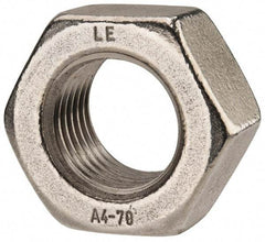 Value Collection - M39x4.00 Metric Coarse Stainless Steel Right Hand Hex Nut - 60mm Across Flats, 31mm High, Uncoated - Industrial Tool & Supply