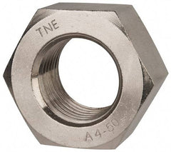 Value Collection - M45x4.50 Metric Coarse Stainless Steel Right Hand Hex Nut - 70mm Across Flats, 36mm High, Uncoated - Industrial Tool & Supply