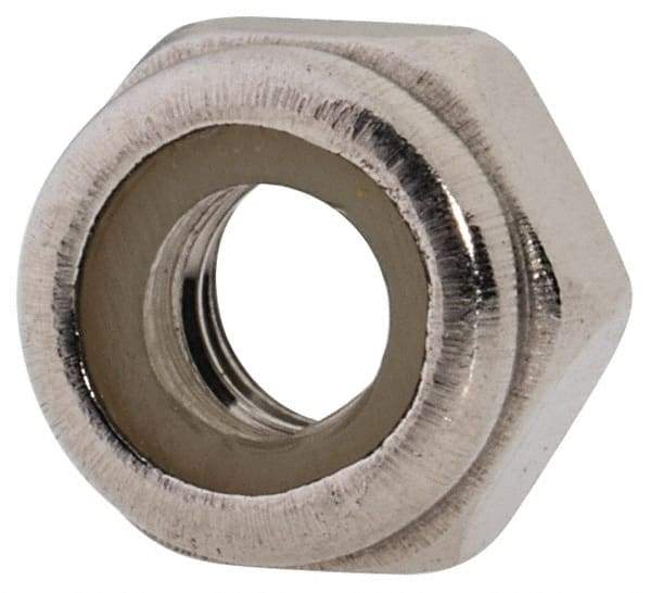 Value Collection - M4x0.70 Metric Coarse 316 & Austenitic Grade A4 Hex Lock Nut with Nylon Insert - 5mm High, Uncoated - Industrial Tool & Supply