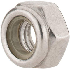 Value Collection - M6x1.00 Metric Coarse 316 & Austenitic Grade A4 Hex Lock Nut with Nylon Insert - 6mm High, Uncoated - Industrial Tool & Supply