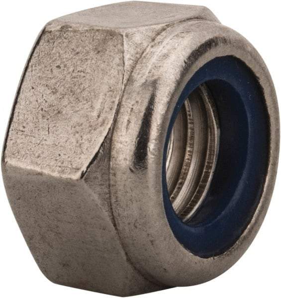 Value Collection - M12x1.75 Metric Coarse 316 & Austenitic Grade A4 Hex Lock Nut with Nylon Insert - 12mm High, Uncoated - Industrial Tool & Supply
