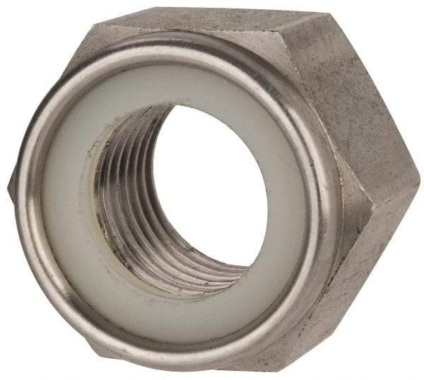 Value Collection - M27x3.00 Metric Coarse 316 & Austenitic Grade A4 Hex Lock Nut with Nylon Insert - 27mm High, Uncoated - Industrial Tool & Supply
