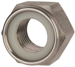 Value Collection - M27x3.00 Metric Coarse 316 & Austenitic Grade A4 Hex Lock Nut with Nylon Insert - 27mm High, Uncoated - Industrial Tool & Supply
