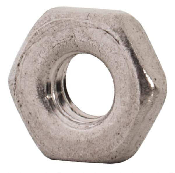 Value Collection - M3x0.50 Metric Coarse Stainless Steel Right Hand Hex Jam Nut - 5.5mm Across Flats, 1.8mm High, Uncoated - Industrial Tool & Supply