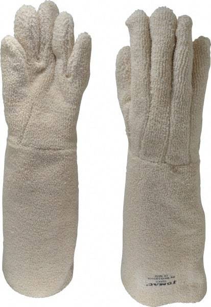 Jomac Products - Size L Unlined Terry Heat Resistant Glove - 19" OAL, Gauntlet Cuff - Industrial Tool & Supply