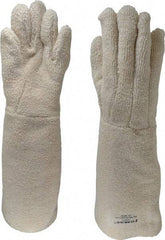 Jomac Products - Size L Unlined Terry Heat Resistant Glove - 19" OAL, Gauntlet Cuff - Industrial Tool & Supply
