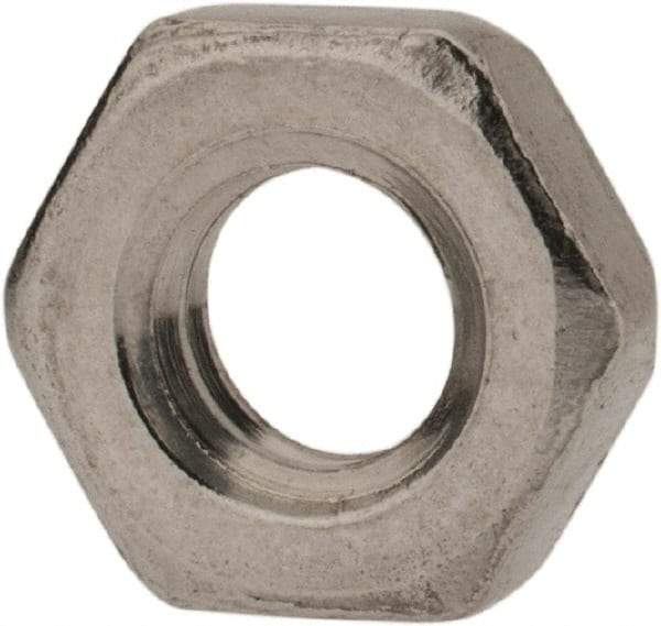Value Collection - M4x0.70 Metric Coarse Stainless Steel Right Hand Hex Jam Nut - 7mm Across Flats, 2.2mm High, Uncoated - Industrial Tool & Supply