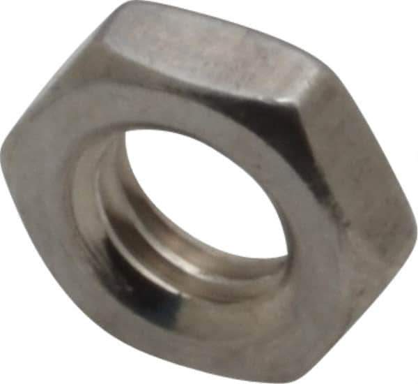 Value Collection - M5x0.80 Metric Coarse Stainless Steel Right Hand Hex Jam Nut - 8mm Across Flats, 2.7mm High, Uncoated - Industrial Tool & Supply