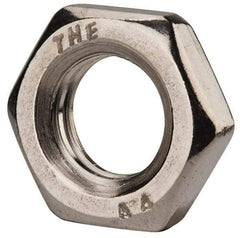 Value Collection - M12x1.75 Metric Coarse Stainless Steel Right Hand Hex Jam Nut - 19mm Across Flats, 6mm High, Uncoated - Industrial Tool & Supply