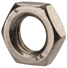 Value Collection - M16x2.00 Metric Coarse Stainless Steel Right Hand Hex Jam Nut - 24mm Across Flats, 8mm High, Uncoated - Industrial Tool & Supply