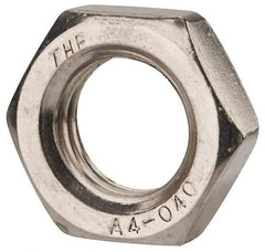 Value Collection - M24x3.00 Metric Coarse Stainless Steel Right Hand Hex Jam Nut - 36mm Across Flats, 12mm High, Uncoated - Industrial Tool & Supply