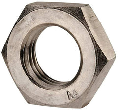 Value Collection - M30x3.50 Metric Coarse Stainless Steel Right Hand Hex Jam Nut - 46mm Across Flats, 15mm High, Uncoated - Industrial Tool & Supply
