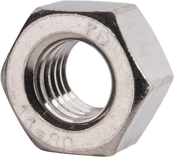 Value Collection - M10x1.50 Metric Coarse Stainless Steel Right Hand Heavy Hex Nut - 17mm Across Flats, 10mm High, Uncoated - Industrial Tool & Supply