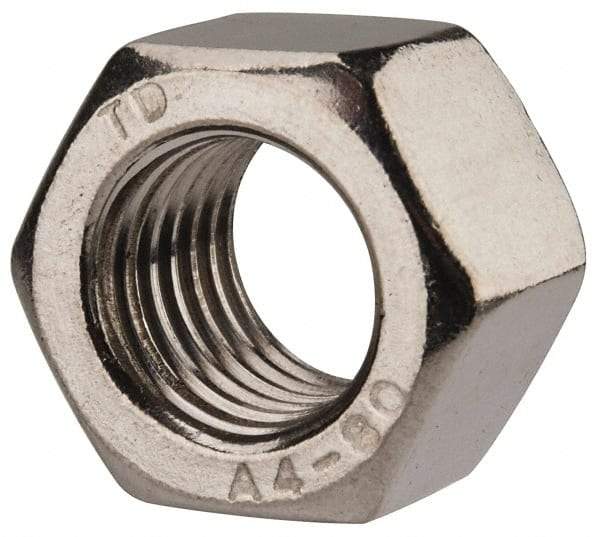 Value Collection - M16x2.00 Metric Coarse Stainless Steel Right Hand Heavy Hex Nut - 24mm Across Flats, 16mm High, Uncoated - Industrial Tool & Supply