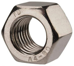 Value Collection - M16x2.00 Metric Coarse Stainless Steel Right Hand Heavy Hex Nut - 24mm Across Flats, 16mm High, Uncoated - Industrial Tool & Supply