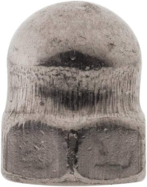 Value Collection - M5x0.8 Metric Coarse, 8mm Width Across Flats, Uncoated, Stainless Steel Acorn Nut - 10mm Overall Height, Austenitic A4, DIN 1587 - Industrial Tool & Supply