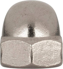 Value Collection - M10x1.5 Metric Coarse, 17mm Width Across Flats, Uncoated, Stainless Steel Acorn Nut - 18mm Overall Height, Austenitic A4, DIN 1587 - Industrial Tool & Supply