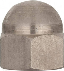 Value Collection - M18x2.5 Metric Coarse, 27mm Width Across Flats, Uncoated, Stainless Steel Acorn Nut - 32mm Overall Height, Austenitic A4, DIN 1587 - Industrial Tool & Supply